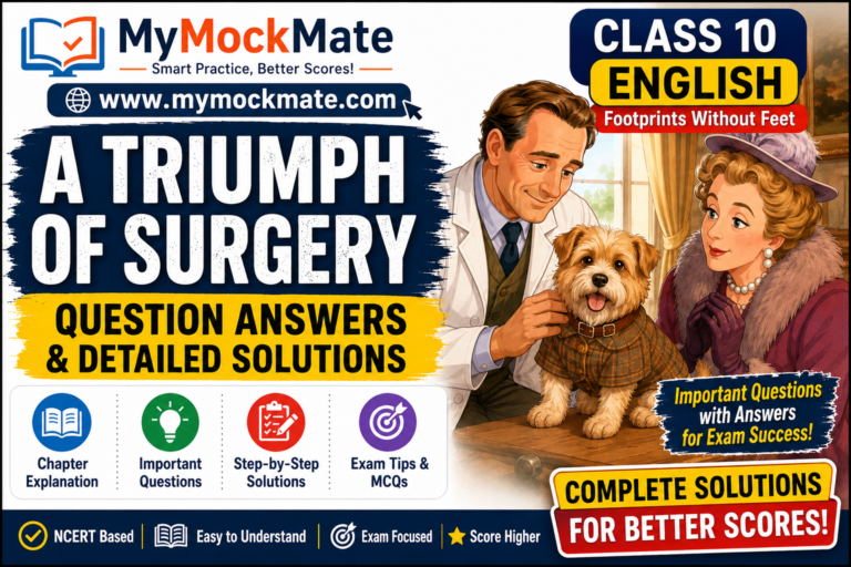 a triumph of surgery question answers for class 10
