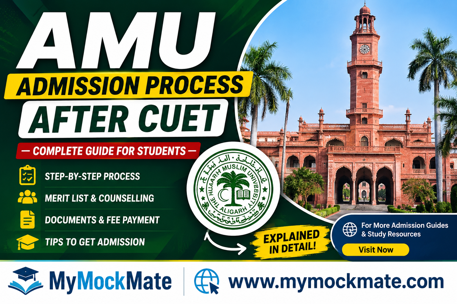 amu admission process after cuet 2026 step by step guide