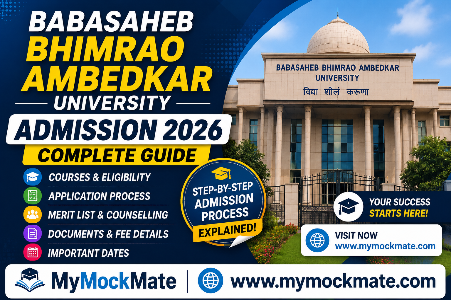 babasaheb bhimrao ambedkar university admission 2026 guide