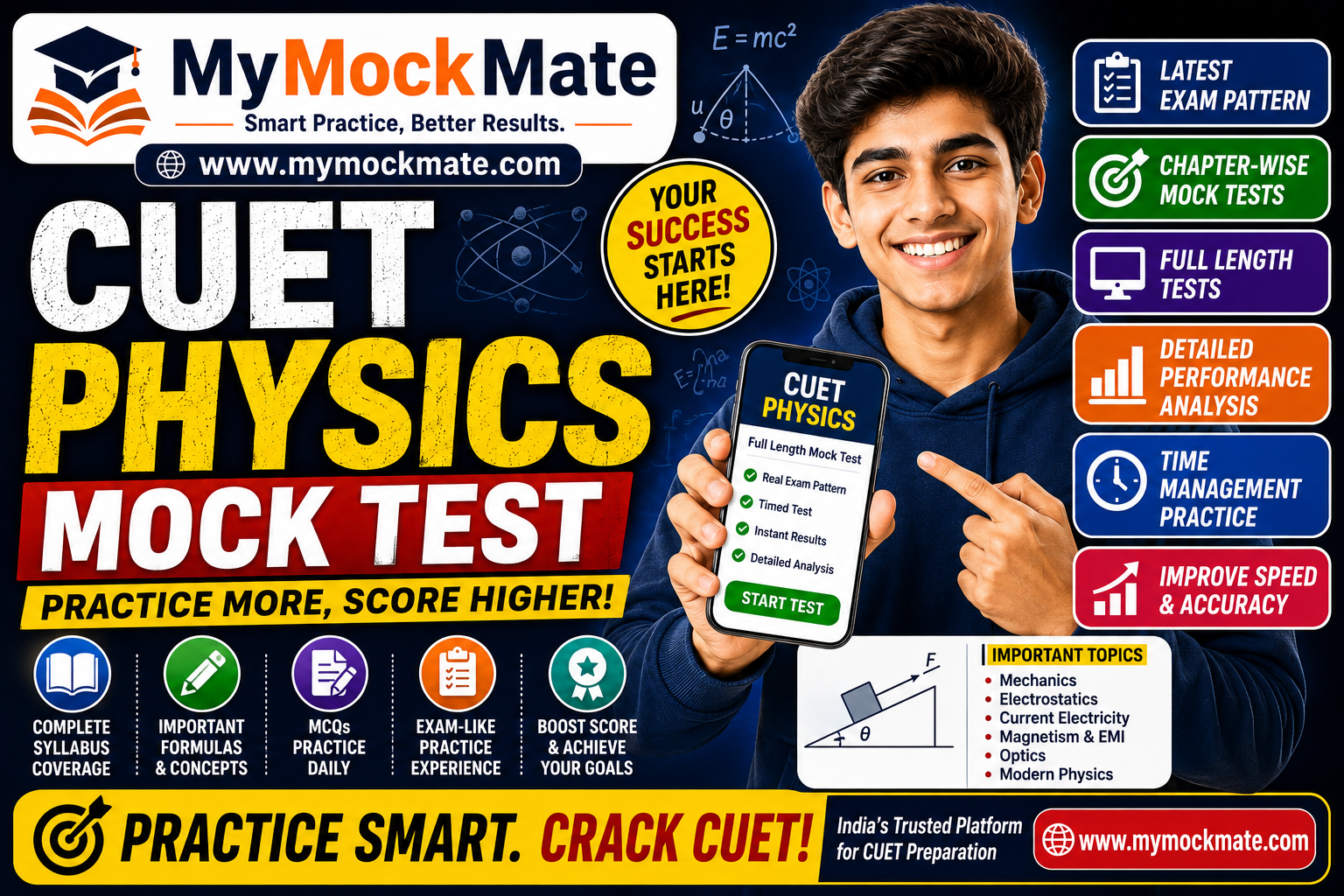 cuet physics mock test strategy for 2026 top scores