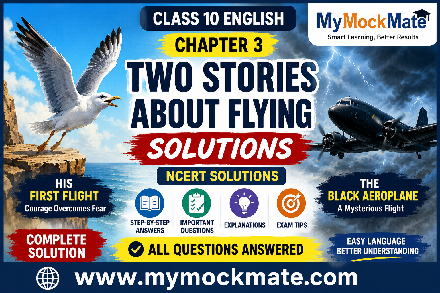 class 10 english, two stories about flying solutions,