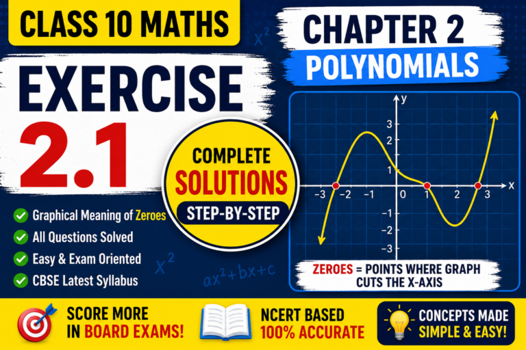 class 10 maths exercise 2.1 solutions polynomials ncert solutions
