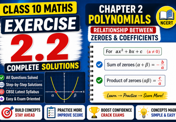 class 10 maths exercise 2.2 solutions relationship between zeroes and coefficients