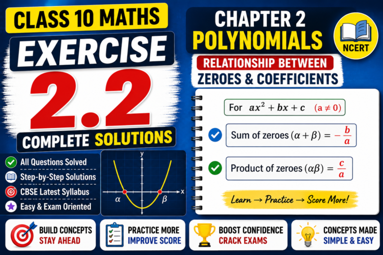 class 10 maths exercise 2.2 solutions relationship between zeroes and coefficients
