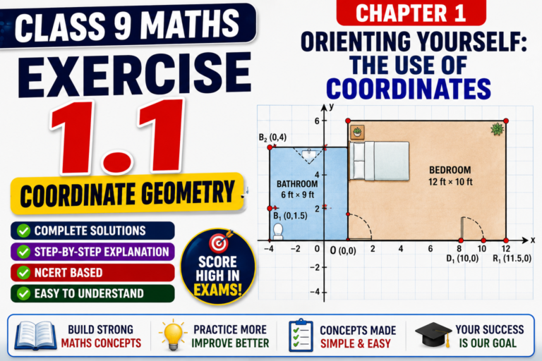 class 9 maths exercise 1.1 solutions coordinate geometry ncert solutions