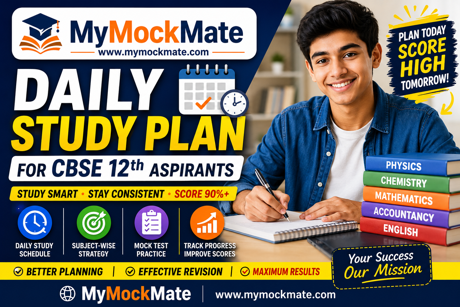 daily study plan for cbse 12th aspirants to score 90