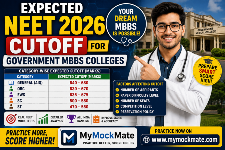 expected neet 2026 cutoff for government mbbs colleges