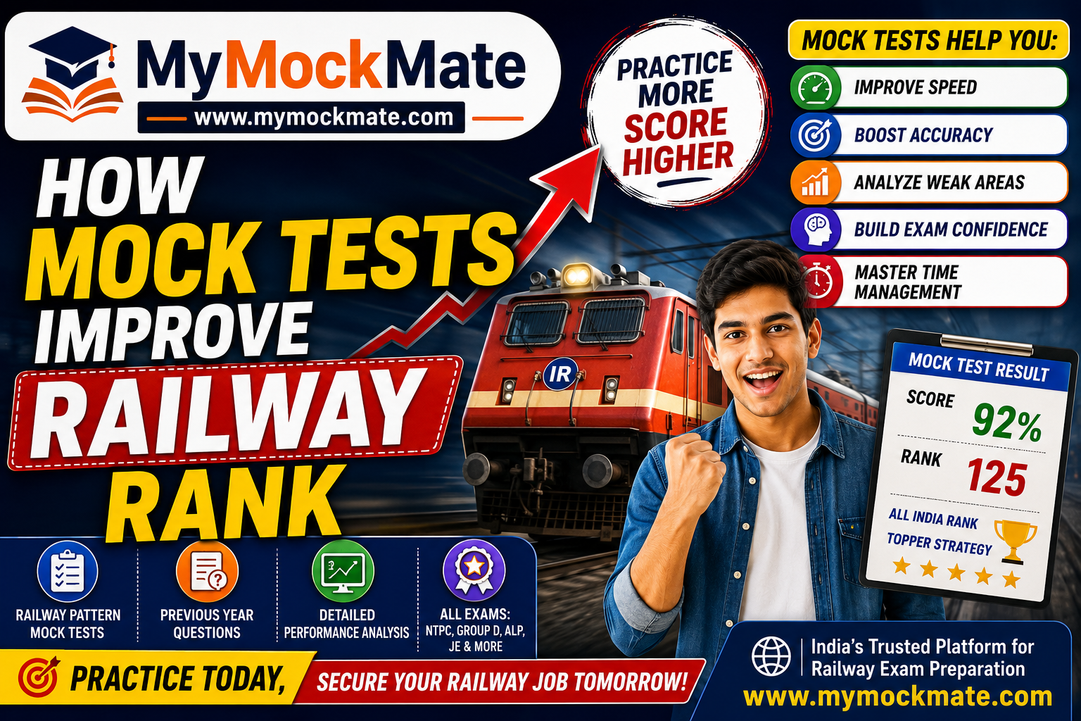 how mock tests improve railway exam rank in 2026 preparation