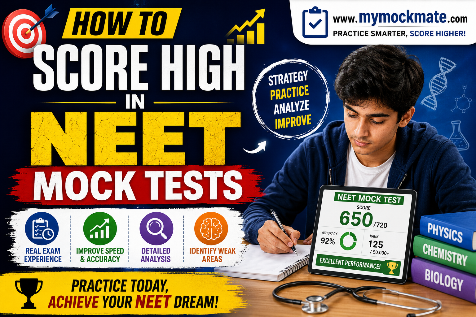 how to score high in neet mock tests