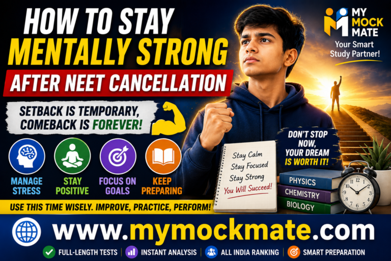 how to stay mentally strong after neet cancellation