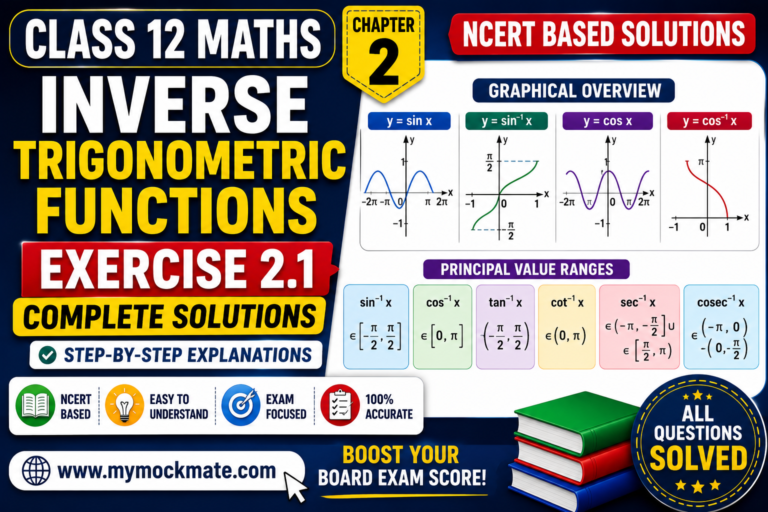 inverse trigonometric functions exercise 2.1 solutions