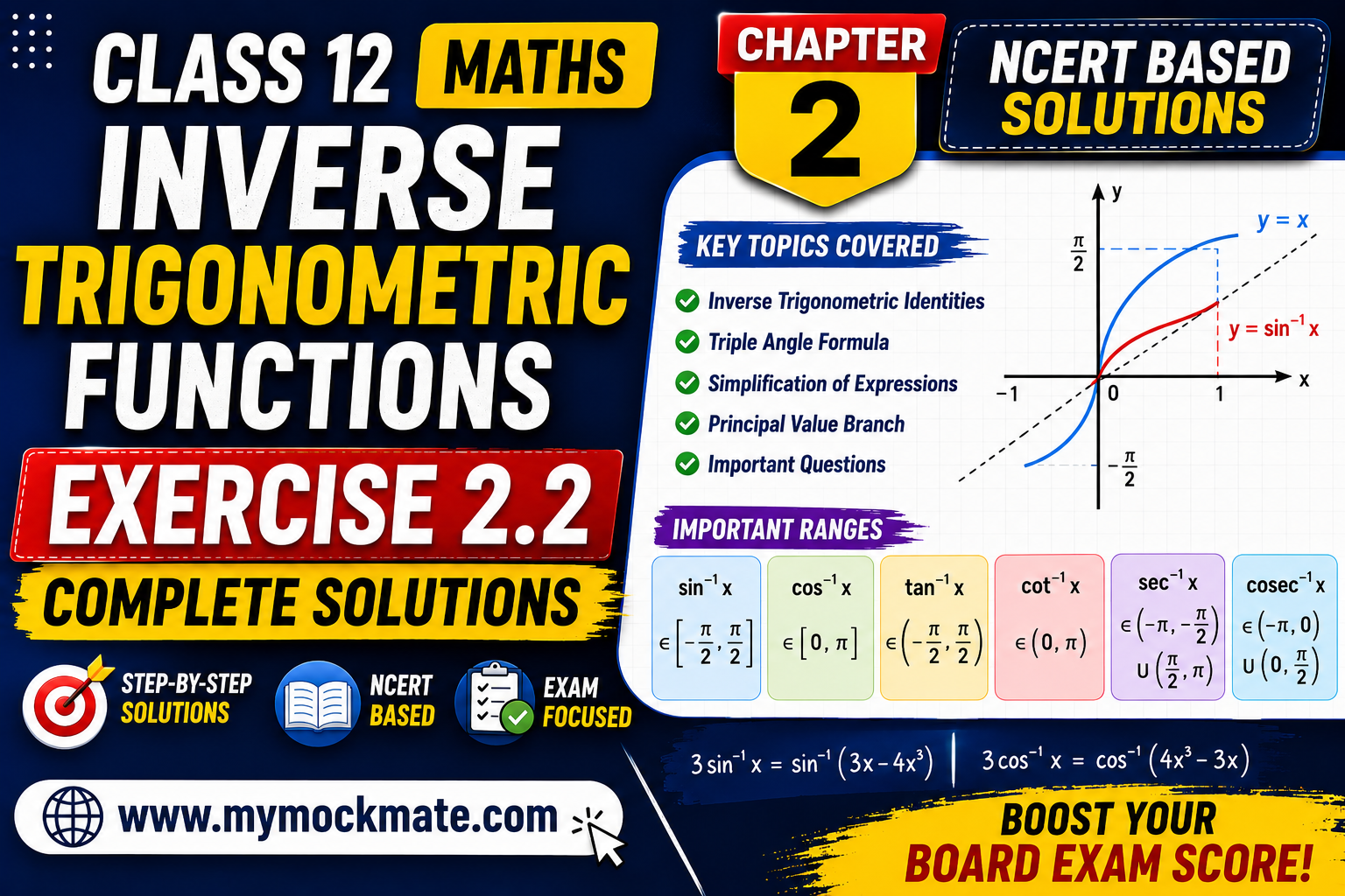 inverse trigonometric functions exercise 2.2 solutions