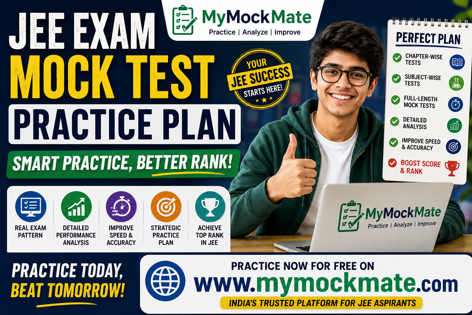 jee exam mock test practice plan 2026
