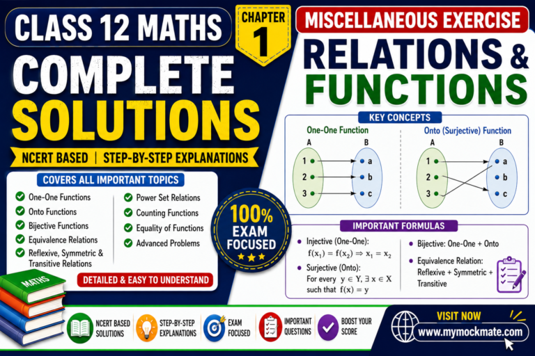 miscellaneous exercise solutions class 12 relations functions