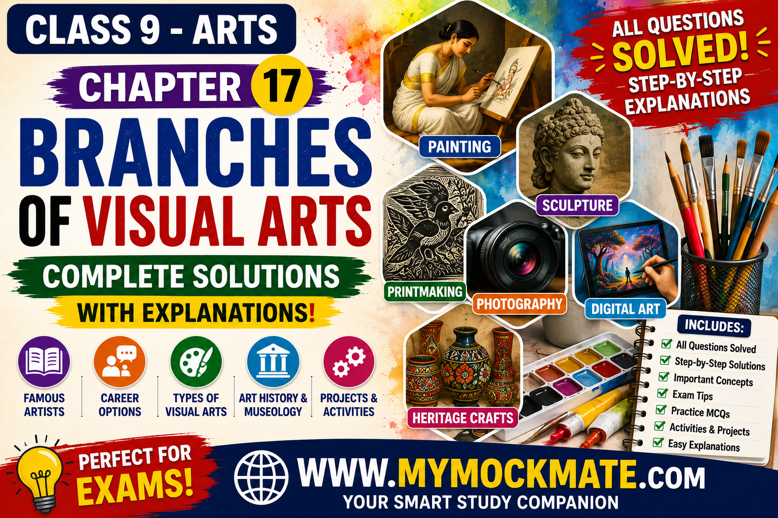 ncert class 9 arts branches of visual arts solutions chapter 17