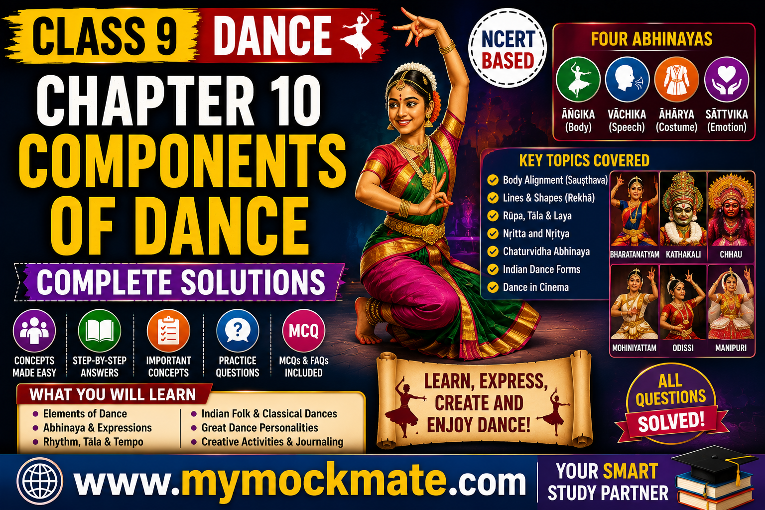 ncert class 9 arts dance chapter 10 complete solutions