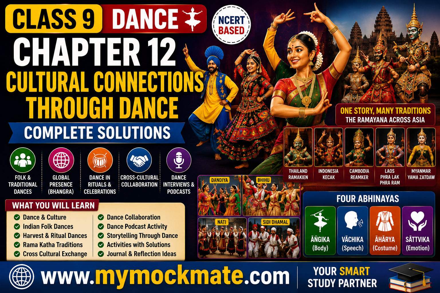 ncert class 9 arts dance chapter 12 complete solutions