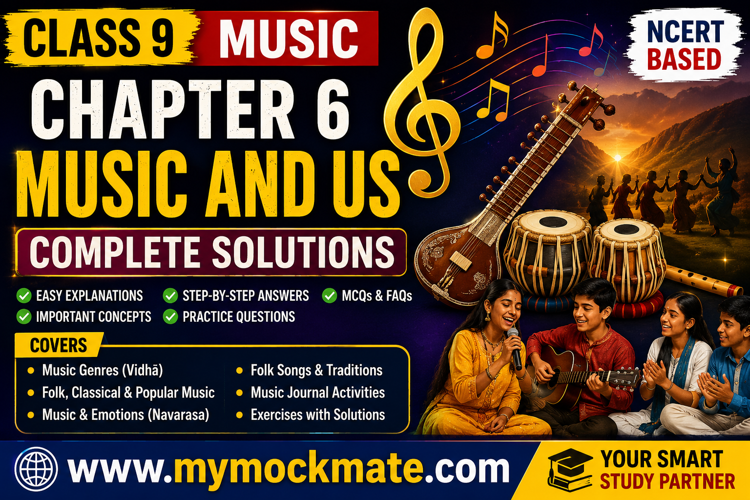 ncert class 9 arts music chapter 6 complete solutions