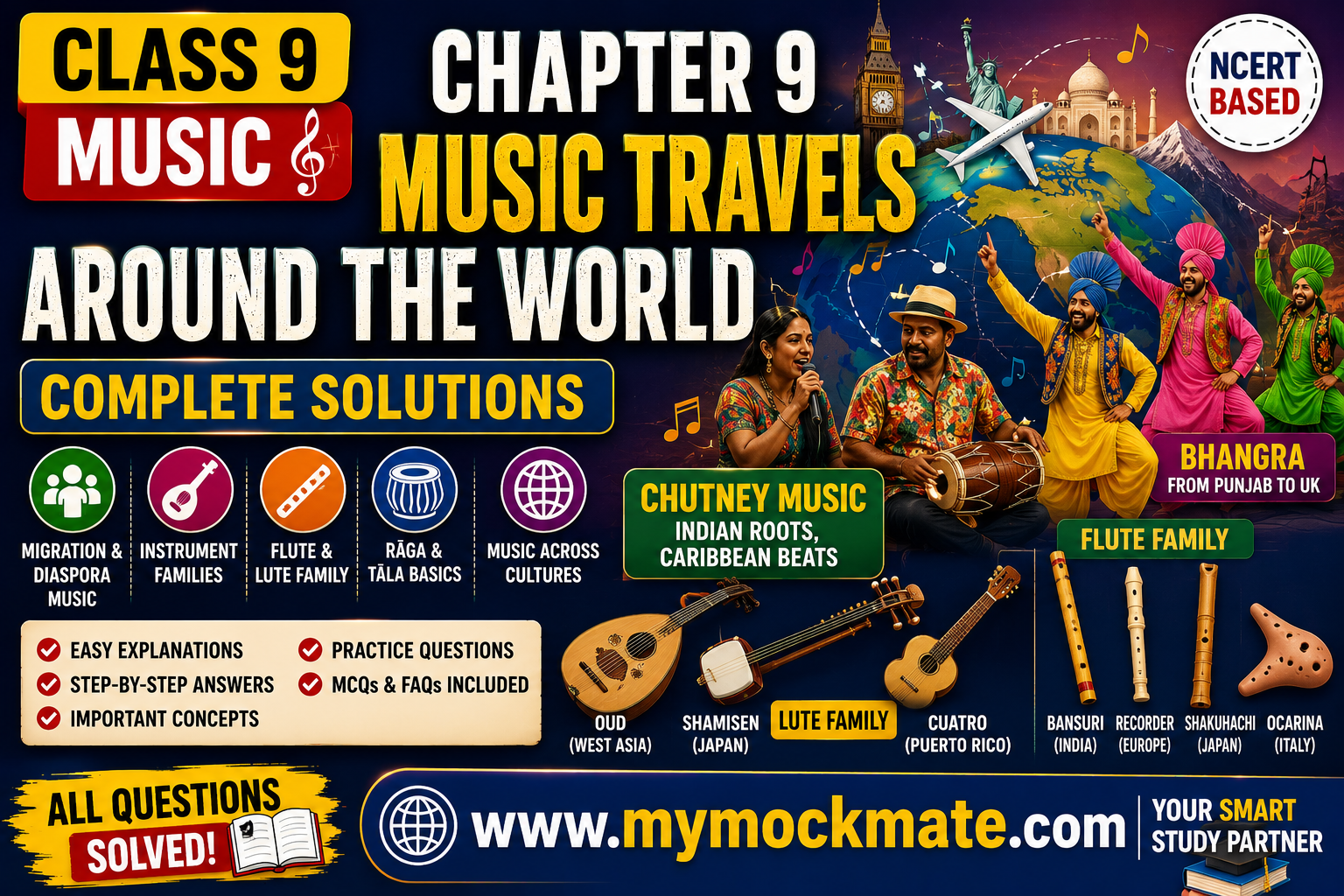 ncert class 9 arts music chapter 9 complete solutions