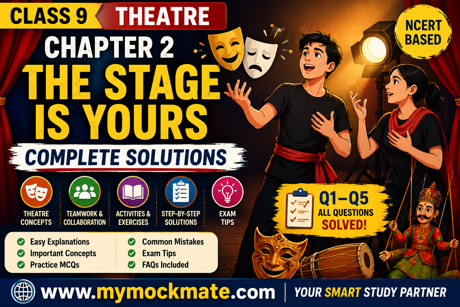 ncert class 9 arts theatre chapter 2 complete solutions