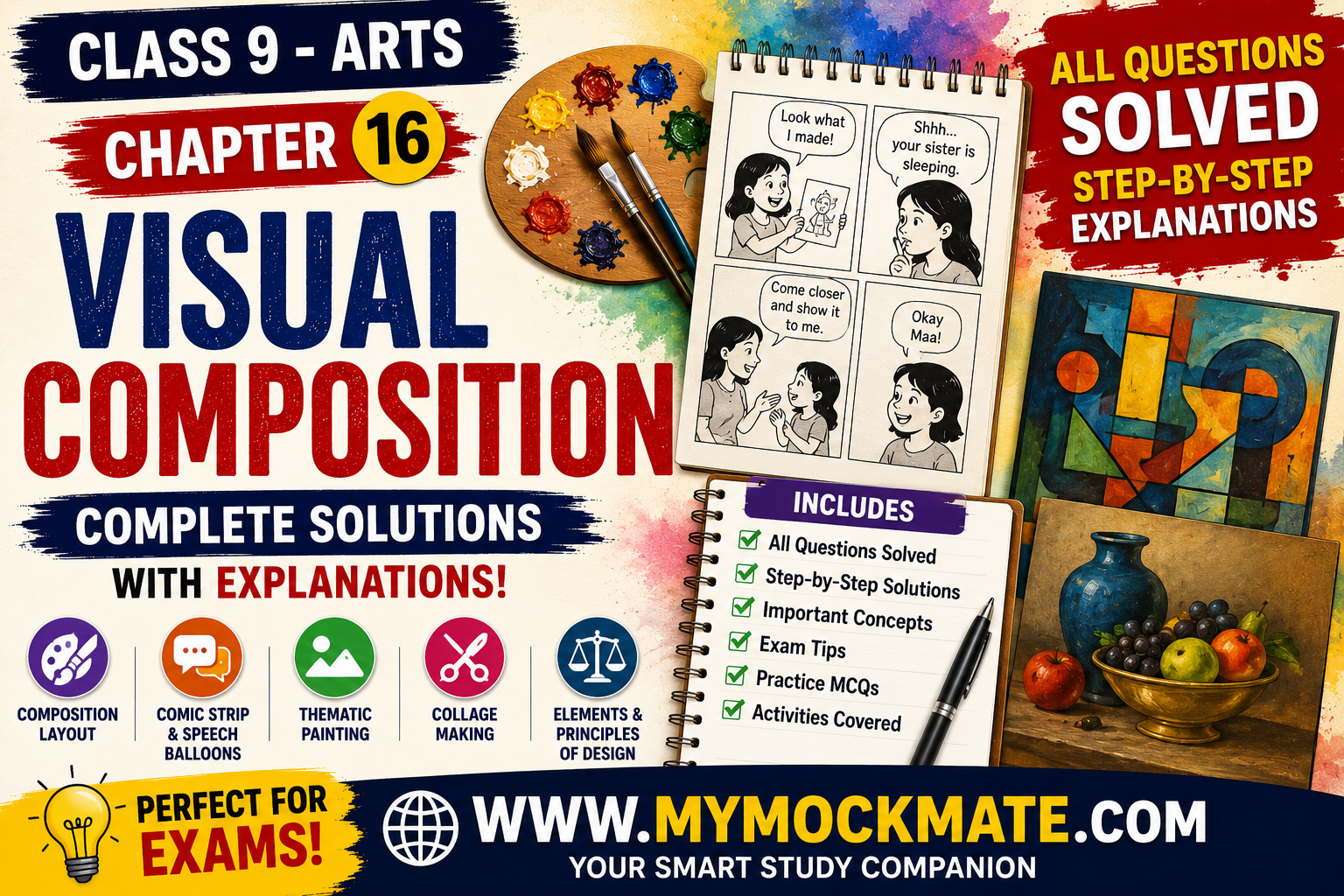 ncert class 9 arts visual composition chapter 16 solutions