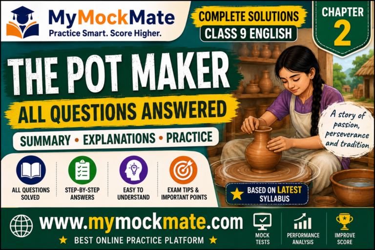 ncert class 9 english the pot maker question answers & solutions