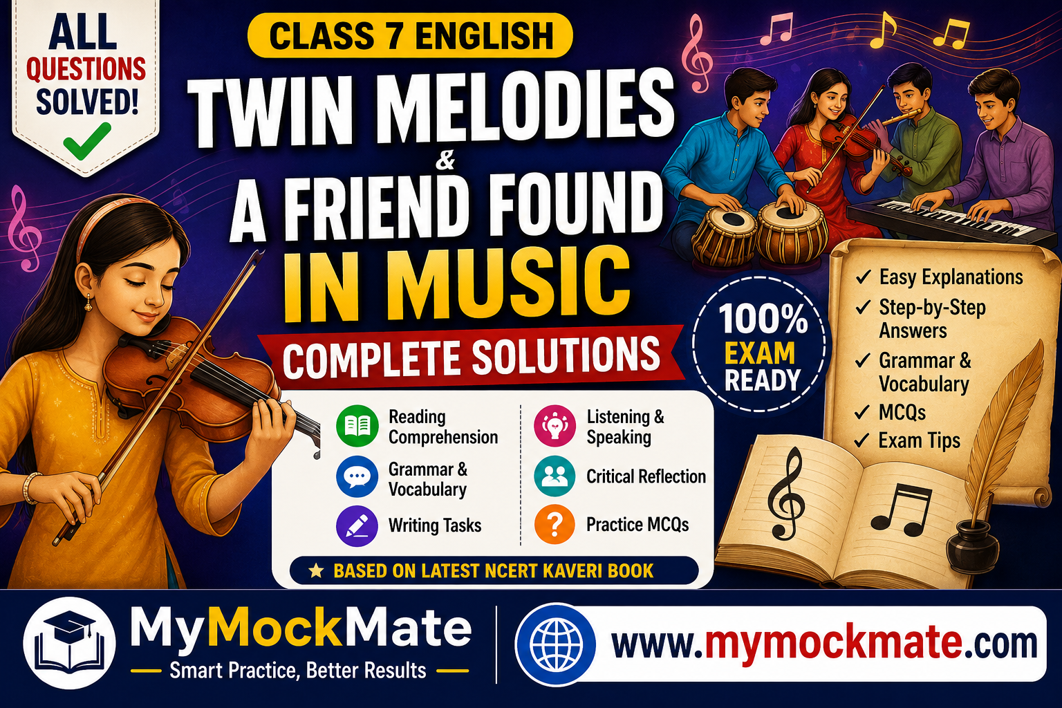 ncert class 9 english twin melodies & a friend found in music solutions