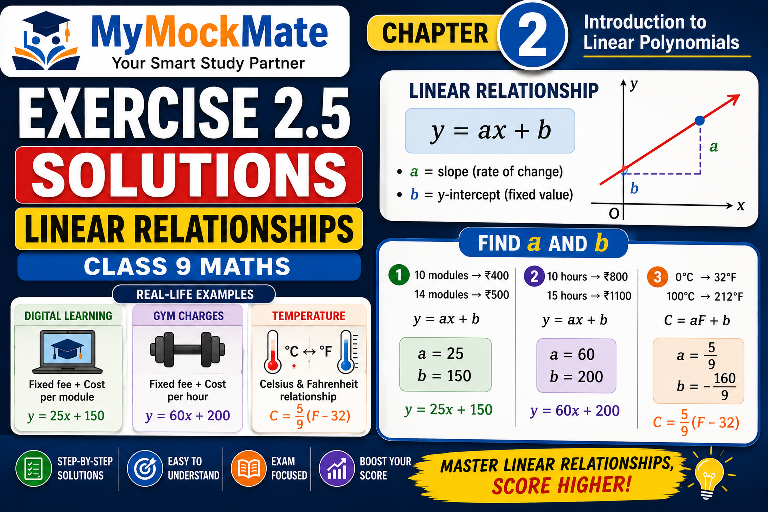 ncert class 9 maths exercise 2.5 solutions – linear relationships