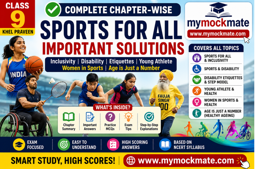 NCERT Class 9 Physical Education and well-being Sports Inclusivity and Women in Sports Important Solutions