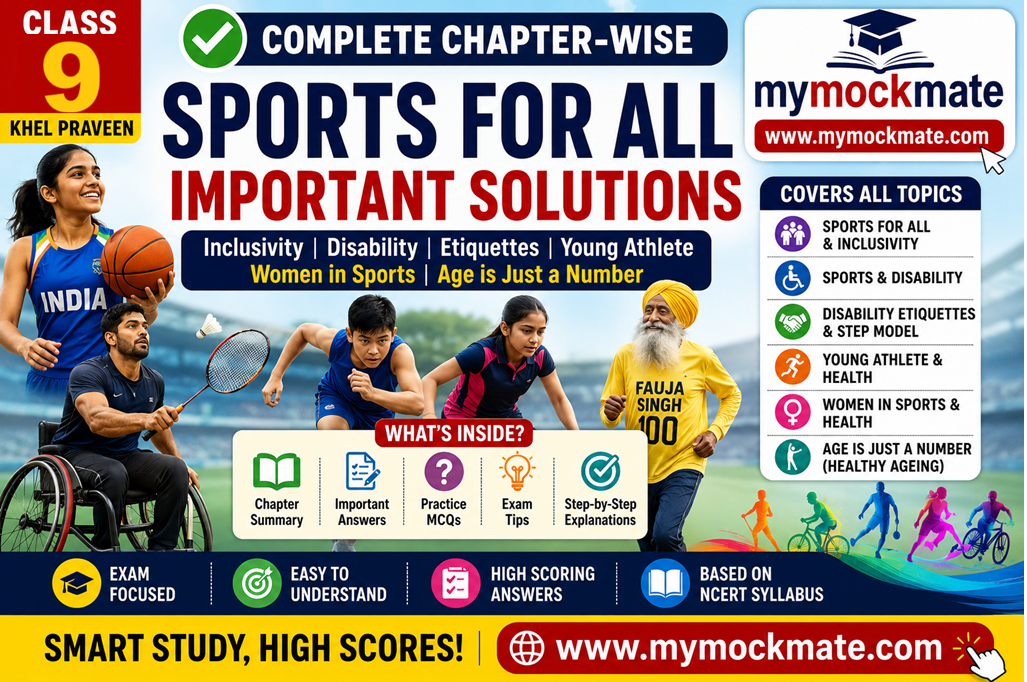 NCERT Class 9 Physical Education and well-being Sports Inclusivity and Women in Sports Important Solutions