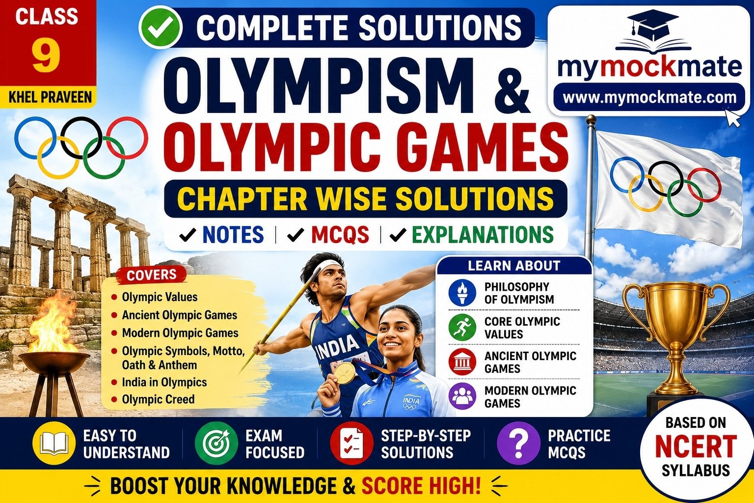 NCERT Class 9 Physical education and well-beimg Olympism and Olympic Games Important Questions with Solutions