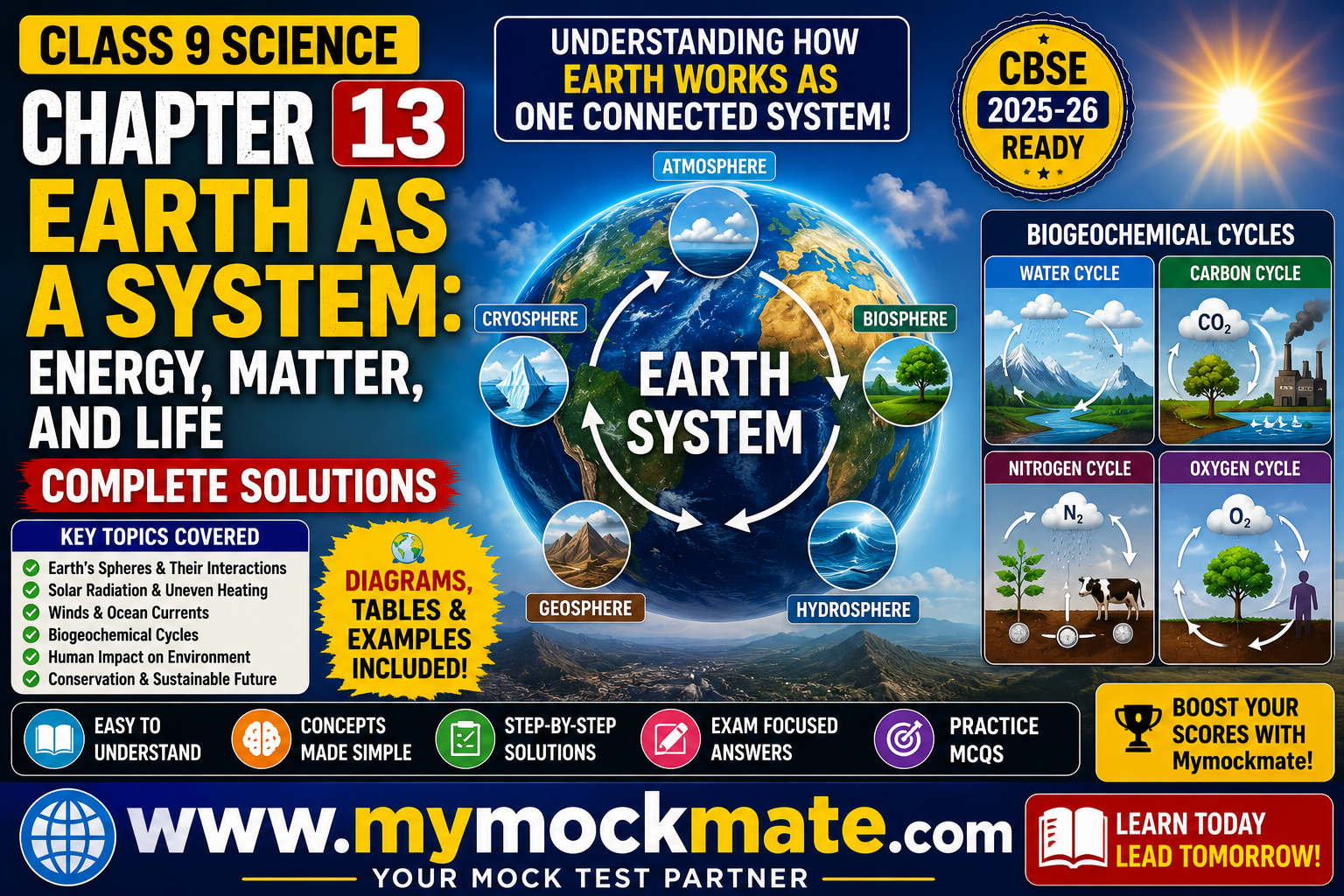 ncert class 9 science earth as a system energy matter and life solutions