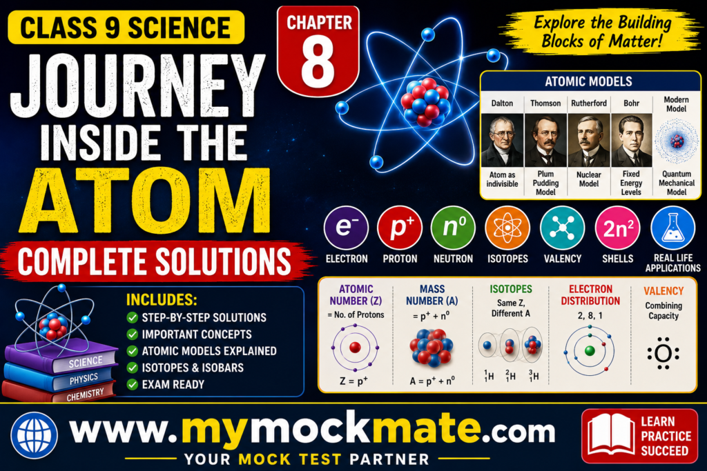 NCERT  Class 9 Science Journey Inside the Atom  Question Answers