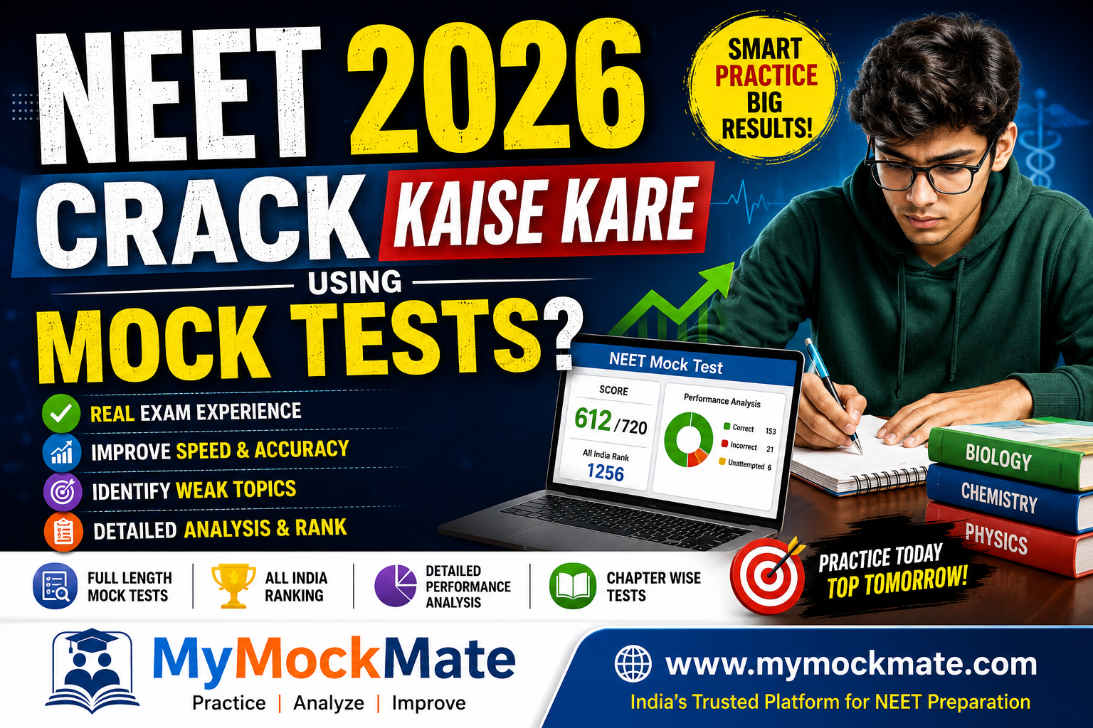 neet 2026 crack कैसे करें using mock tests पूरी तैयारी रणनीति