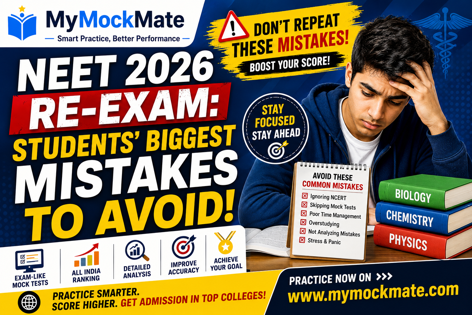 neet 2026 re exam biggest mistakes students must avoid