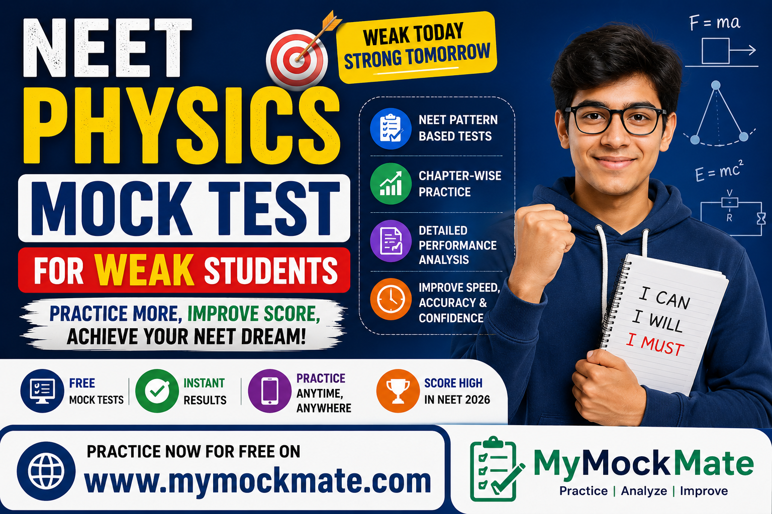 neet physics mock test for weak students