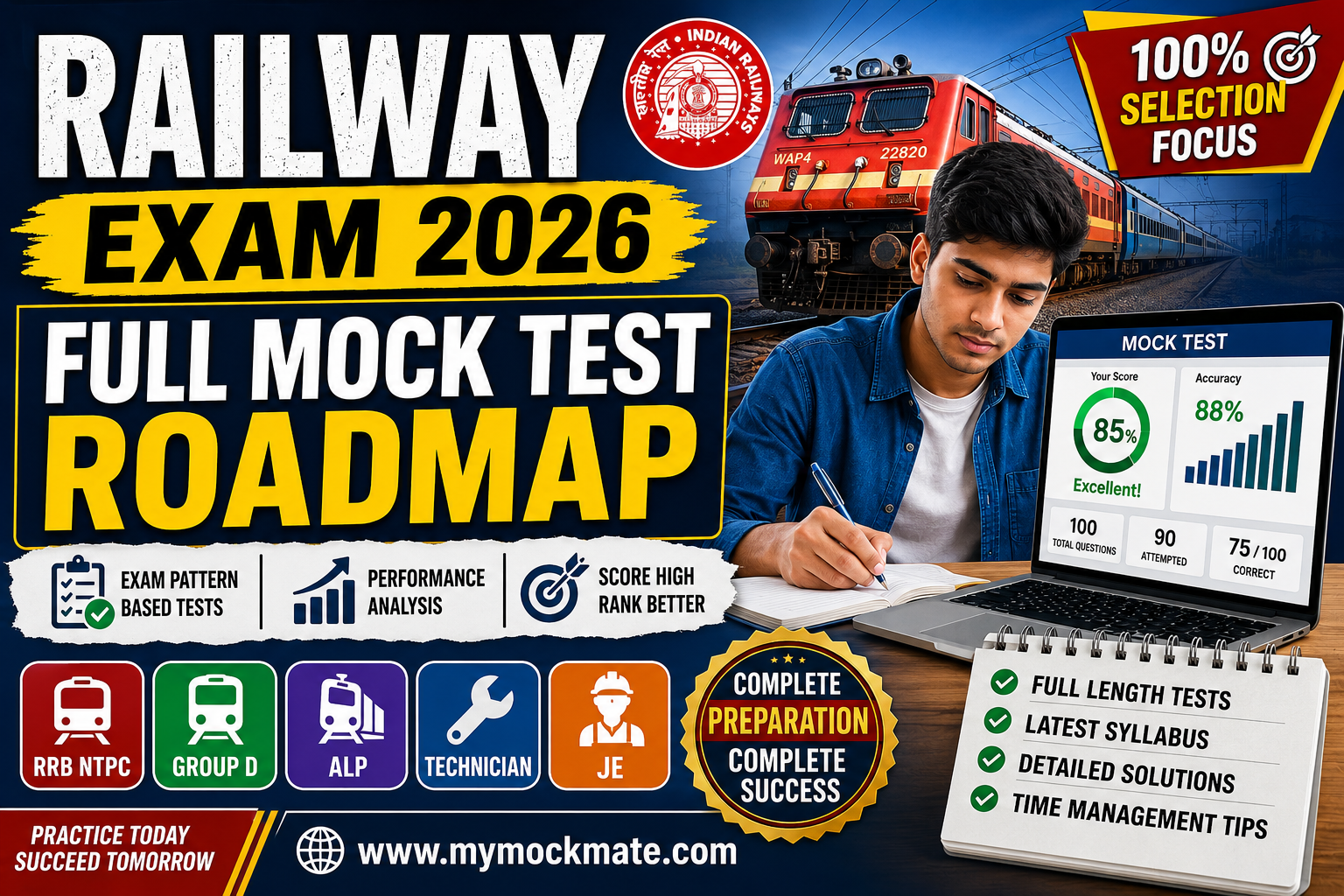 railway exam 2026 full mock test roadmap for success