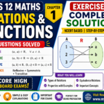 relations and functions exercise 1.1 solutions class 12
