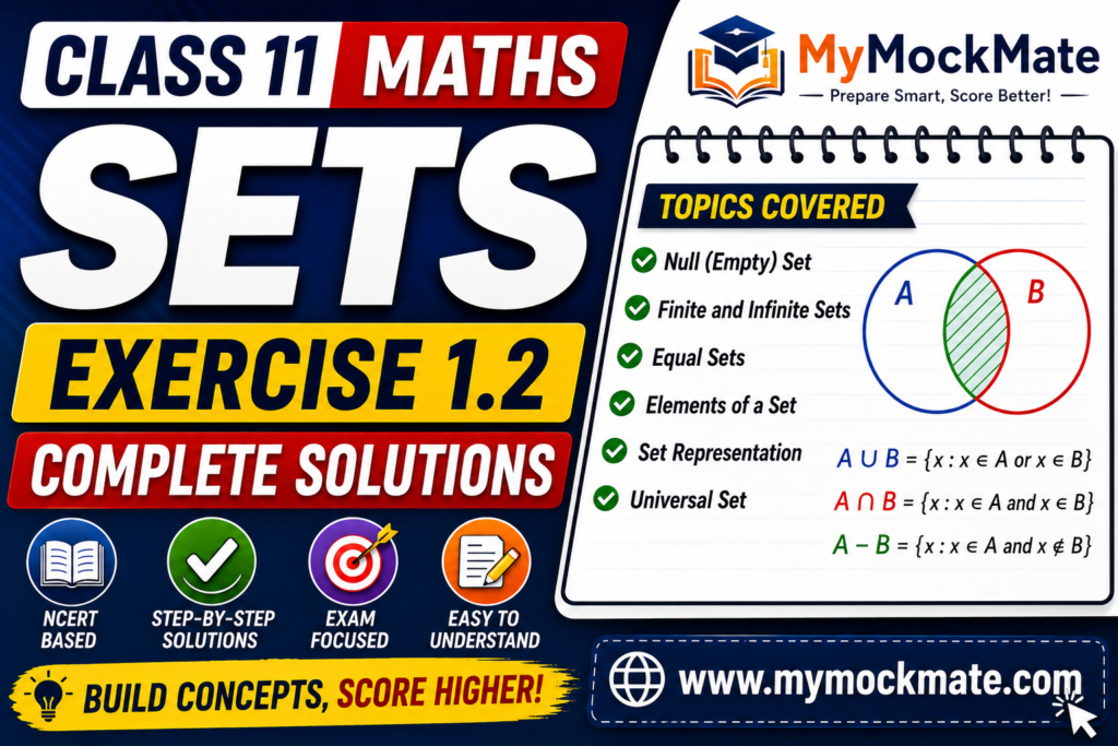 Sets Exercise 1.2 Solutions Class 11 Maths NCERT