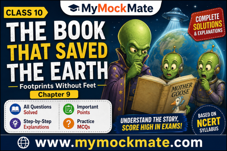 the book that saved the earth solutions, class 10 english