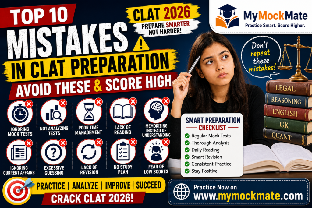 Top 10 Mistakes in CLAT Preparation to Avoid in 2026