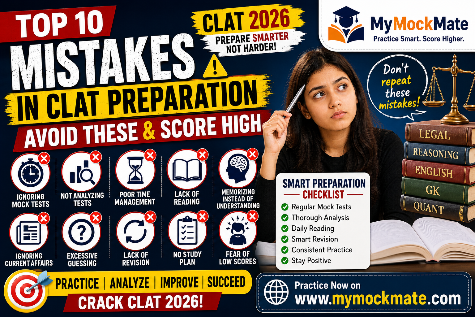 top 10 mistakes in clat preparation to avoid in 2026