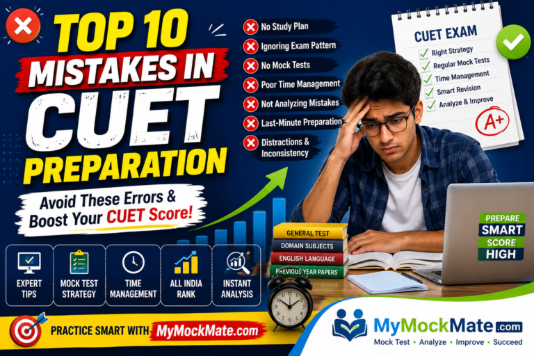 top 10 mistakes in cuet preparation and how to avoid them