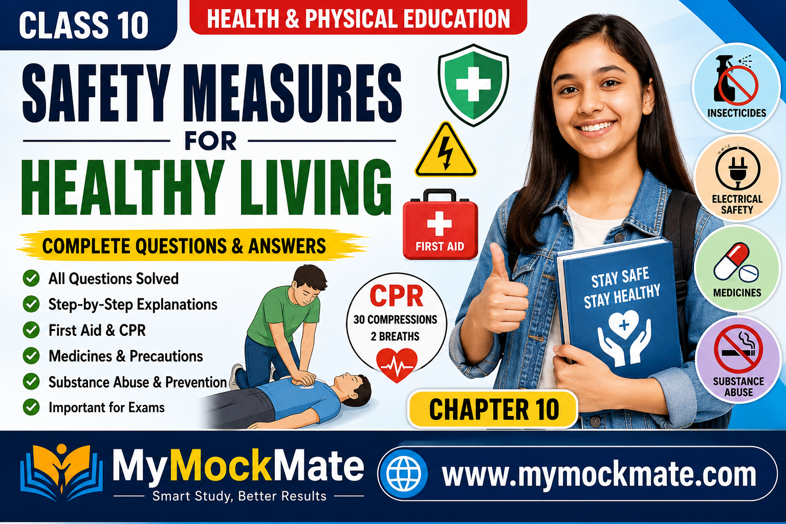 class 10th health and physical education safety measures for healthy living