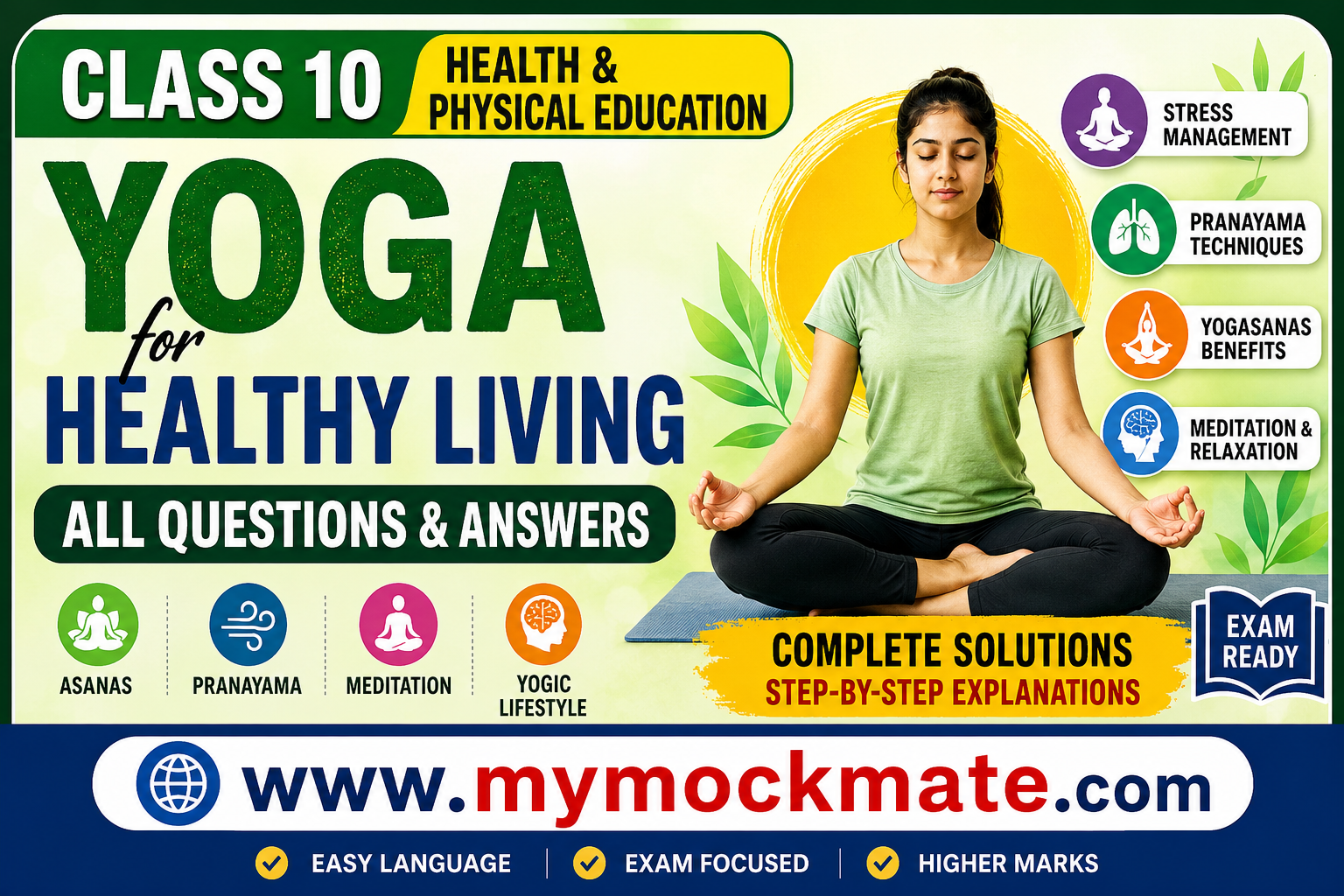 class 10th health and physical education yoga for health living