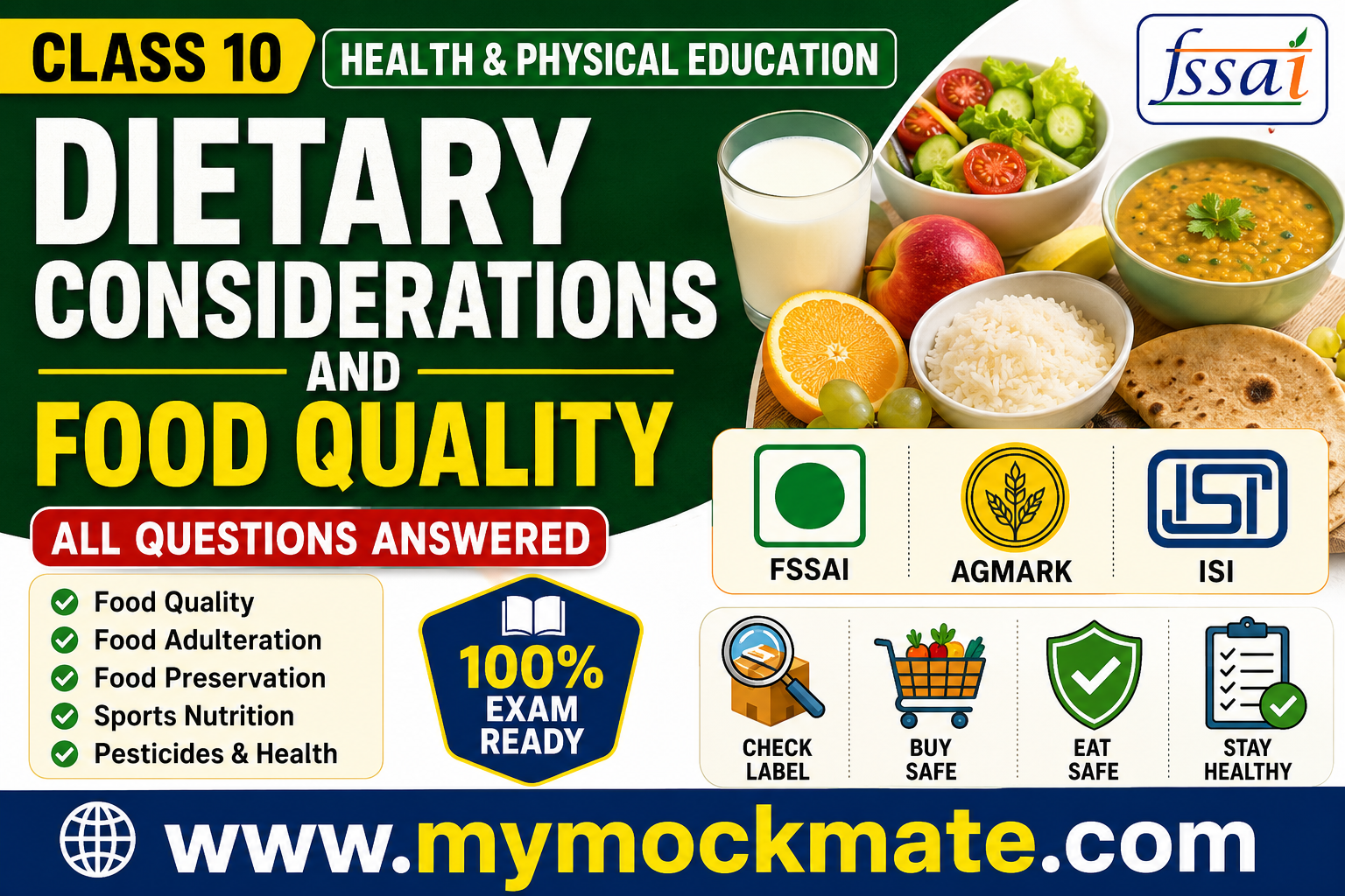 dietary considerations, food quality, class 10 health education, food adulteration, sports nutrition,