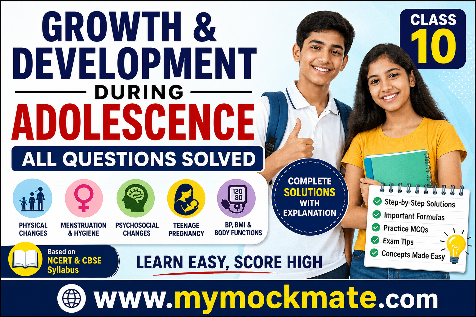 growth and development during adolescence, class 10 health and physical education,