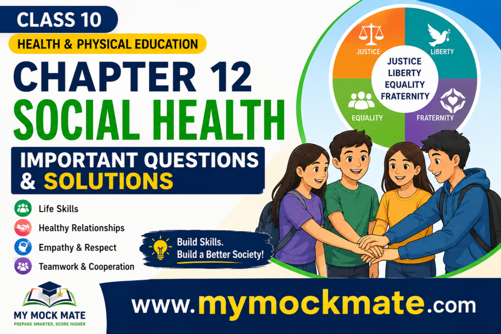 NCERT Class 10 Health and Physical Education, Social Health, Important Questions and Solutions