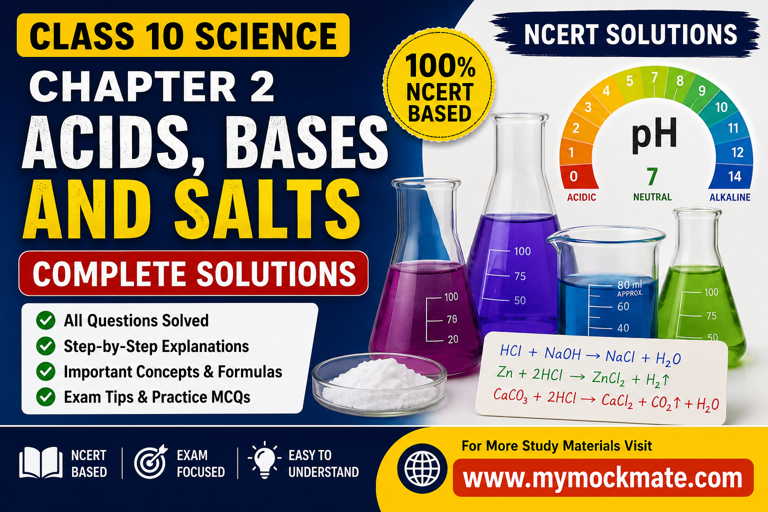 acids, bases and salts complete solutions class 10 science