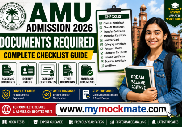 amu admission documents required 2026 complete counselling checklist